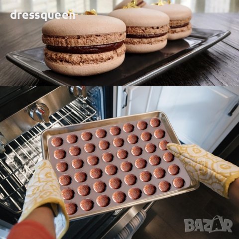 1853 Пош и силиконова подложка за приготвяне на френски макарони, снимка 5 - Аксесоари за кухня - 37380101