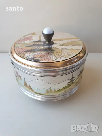 Винтидж Японска Музикална Кутия за Пудра / Бижута Sankyo (1950-1960 г.)