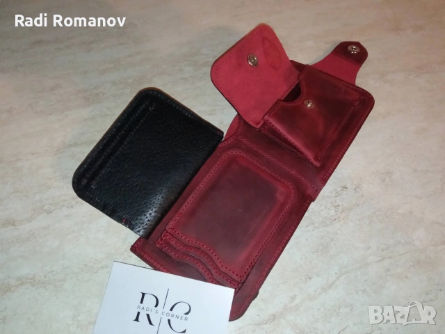 Ръчно изработен мъжки кожен портфейл , снимка 4 - Портфейли, портмонета - 53118207