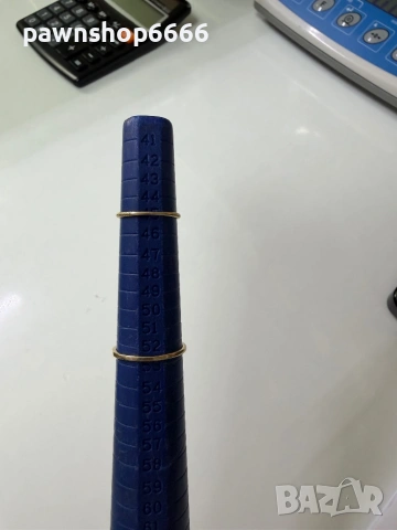 Златен двоен пръстен с верижка 14К - 2,27 грама, снимка 8 - Пръстени - 54190970