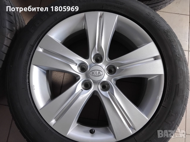4бр. ал. джанти Kia (оригинални) 5x114,3 , 6,5x17 , ET35 , централен отвор 67,1мм, снимка 3 - Гуми и джанти - 51810159