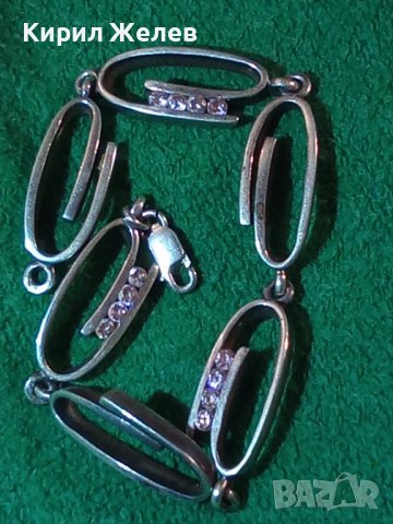 СРЕБЪРНА СКЪПОЦЕННА АРТ ГРИВНА СРЕБРО 925 с ИНКРУСТИРАНИ ФАСЕТИРАНИ РОЗОВИ КАМЪЧЕТА КРИСТАЛ 28733, снимка 13 - Гривни - 37268961