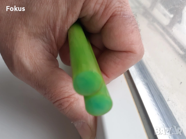 Пръчки каталин бакелит зелени с дамари броеница, снимка 3 - Антикварни и старинни предмети - 53950867
