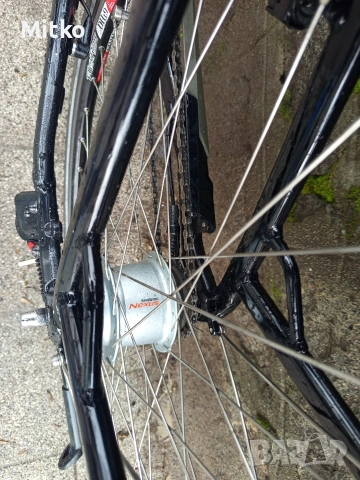 28 цола електрически алуминиев велосипед с 7 скорости усилени капли амортисьори предни като нов , снимка 11 - Велосипеди - 53373021