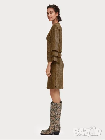 Scotch & Soda Maison Scotch оригинална нова златиста рокля М, снимка 5 - Рокли - 56090449
