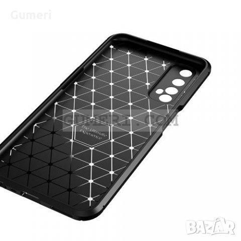 Realme 7 Карбонов удароустойчив гръб със защита за задната камера , снимка 2 - Калъфи, кейсове - 31497980