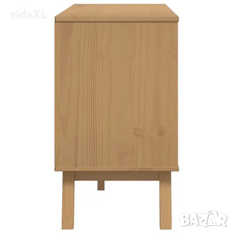 vidaXL Сайдборд OLDEN, кафяв, 114x43x73,5 см, бор масив, снимка 9 - Бюфети - 56147291