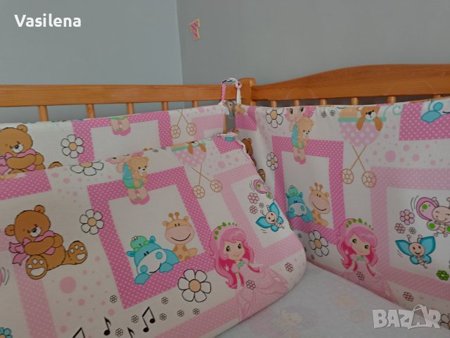 Обиколници за детска кошара + детска кошара, снимка 2 - Спално бельо и завивки - 40463914
