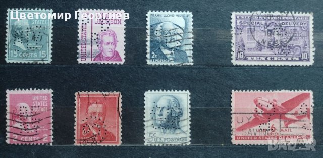 Америка (перфини), снимка 4 - Филателия - 37076026