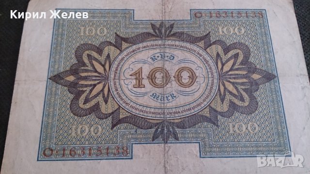 Банкнота 100 райх марки 1920година - 14582, снимка 9 - Нумизматика и бонистика - 29078540