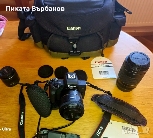 Продавам Canon EOS M 50, фотоапарат с 3 обектива!, снимка 5 - Фотоапарати - 54097294