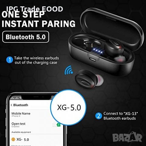 ПРОМО Bluetooth 5.0 безжични слушалки със зарядна станция/кейс, снимка 4 - Слушалки, hands-free - 31254314