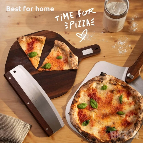 Професионален нож за пица SILBERTHAL от неръждаема стомана, 32 см, остро острие, елегантна дръжка от, снимка 8 - Ножове - 53950413