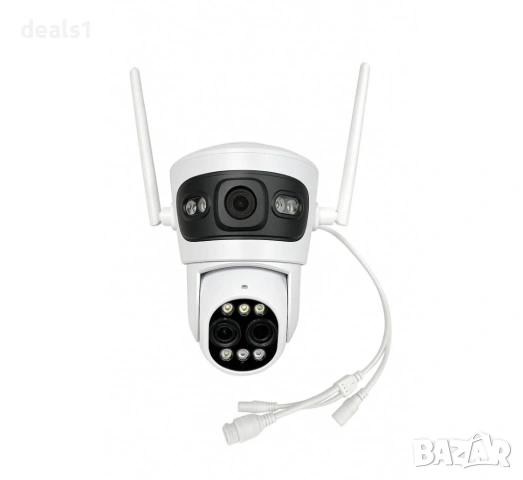 WiFi IP 10MP 10х Zoom Триобективна Камера Двупосочно аудио Цветно нощно виждане iCSee APP