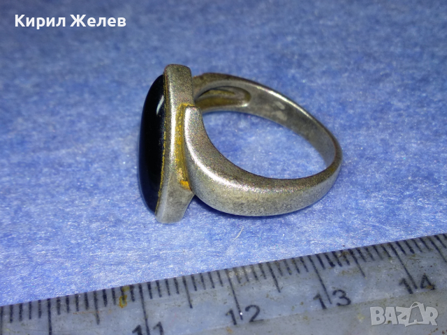 РАЗКОШЕН СКЪПОЦЕНЕН СРЕБЪРЕН ПРЪСТЕН СРЕБРО 925 с ШЛИФОВАН ЧЕРЕН ОНИКС и  ФАСЕТИРАНИ ЦИРКОНИ 43795, снимка 13 - Пръстени - 44659428