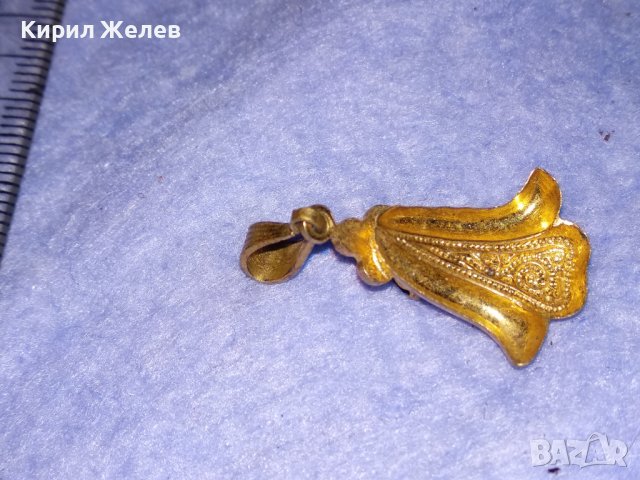 СТАРИНЕН ПОЗЛАТЕН СКЪПОЦЕНЕН ОРНАМЕНТИРАН МЕДЕН МЕДАЛЬОН с ЮВЕЛИРНО ФАСЕТИРАН ПЕРИДОТ ОЛИВИН 37033, снимка 8 - Антикварни и старинни предмети - 39934544