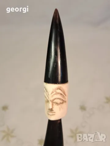 статуетка от рог 23/4, снимка 3 - Статуетки - 49332320