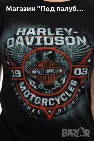 Нова дамска тениска с дигитален печат MOTOR HARLEY DAVIDSON, мотори, снимка 2 - Тениски - 29964854