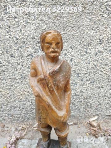 Дърворезва статуетка рибар, снимка 2 - Статуетки - 51871937