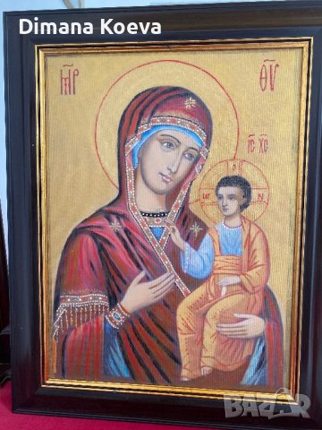 Маслена картина ,,Св. Богородица”, снимка 1 - Картини - 40814101