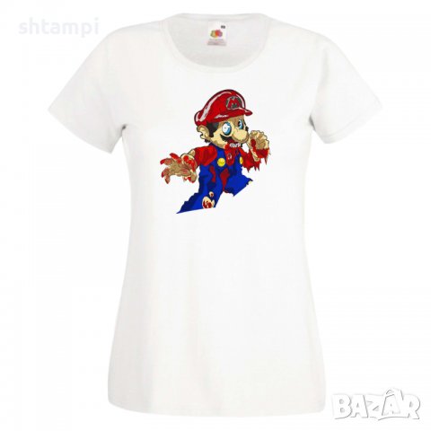 Дамска тениска Mario Zombie 4 Игра,Изненада,Подарък,Празник,Повод, снимка 5 - Тениски - 37237849