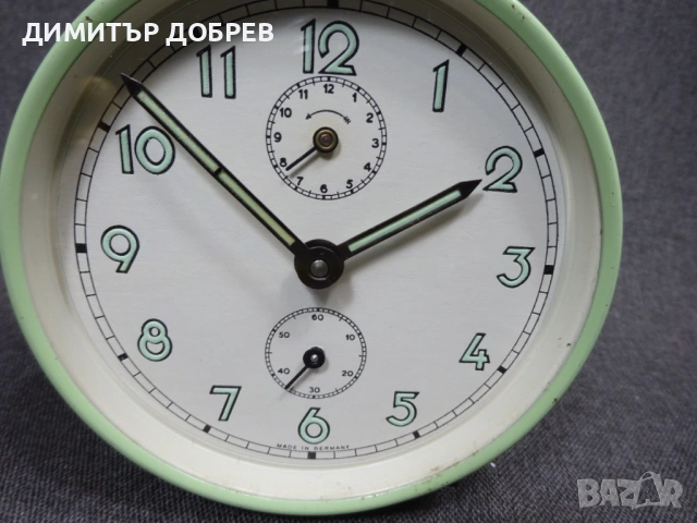 СТАР РЕТРО МЕХАНИЧЕН ЧАСОВНИК БУДИЛНИК GERMANY, снимка 4 - Антикварни и старинни предмети - 54113533