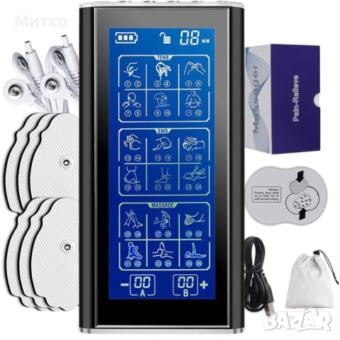 Акумулаторен електронен импулсен масажор с 36 режима, TENS EMS, снимка 2 - Масажори - 52839010