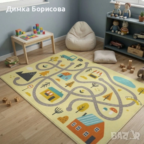 Детски килим за игра 120х160см 