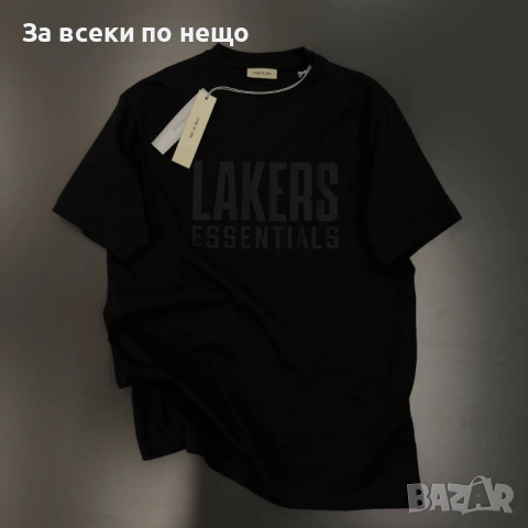 Fear of God Мъжка Черна Тениска👕Мъжка Блуза С Къс Ръкав В Черен Цвят Код Mens P.160