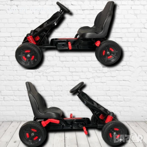 КАРТИНГ С педали TANK G23 С МЕКИ ГУМИ, снимка 12 - Детски велосипеди, триколки и коли - 51038807