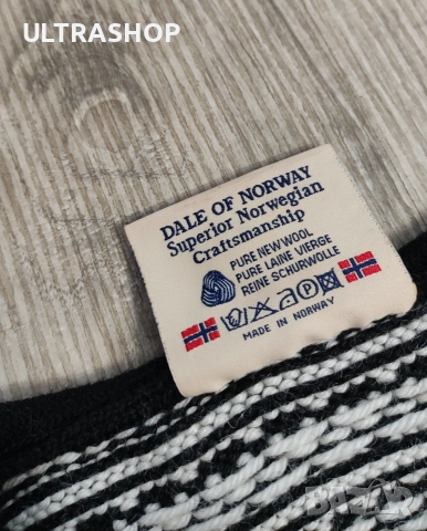 Мъжки вълнен пуловер DALE OF NORWAY Размер: XL Отлично състояние, снимка 6 - Пуловери - 52894111
