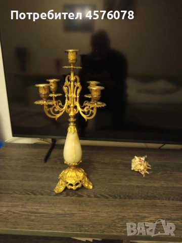 Масивен свещник за 5свещи