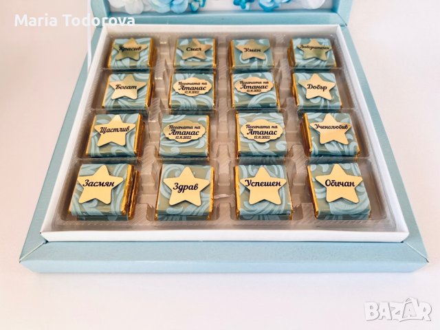 Луксозна кутия с персонализирани мини шоколадчета, снимка 11 - Кетъринг - 28263229