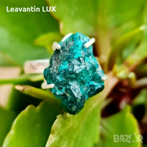 Сребърен пръстен с Диопсид , снимка 4 - Пръстени - 51561769