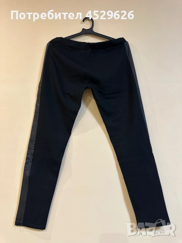 Черен клин с кожени кантове, снимка 2 - Клинове - 53236704