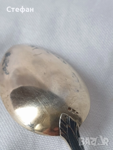 Сребърна лъжичка, снимка 5 - Антикварни и старинни предмети - 52038018