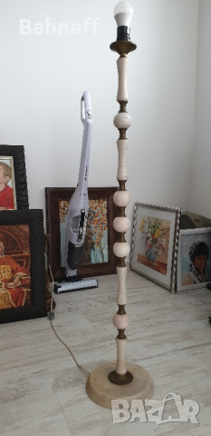 Мраморна нощна лампа., снимка 4 - Настолни лампи - 44559533