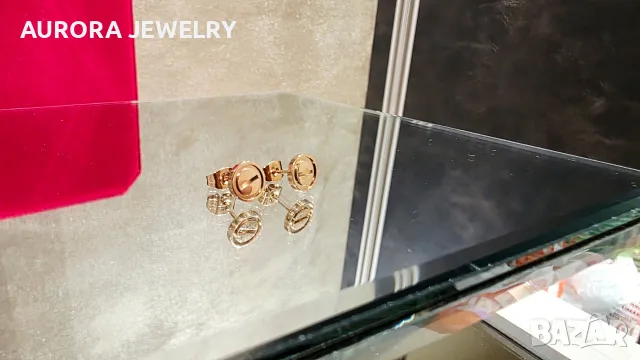 CARTIER Love Rose Gold Stud Дамски Обеци, снимка 5 - Обеци - 56307684