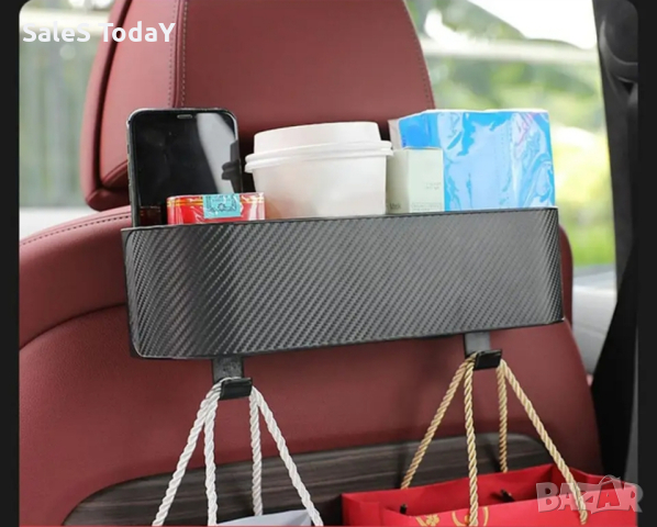 Органайзер за задна седалка, кутия за подглавник, черна, снимка 4 - Аксесоари и консумативи - 44693773