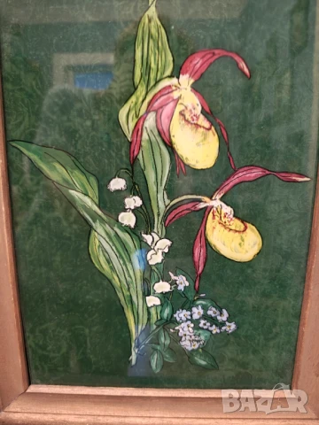 Картина върху стъкло дървена рамка, снимка 6 - Картини - 51109477