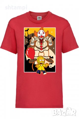 Детска тениска The Simpsons Krusty The Clown Pennywise 01,Всички артикули се изработват по поръчка  , снимка 3 - Детски тениски и потници - 38158334