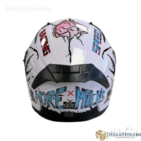 Каска за мотор 108 - размер XL - White, снимка 7 - Аксесоари и консумативи - 50526897