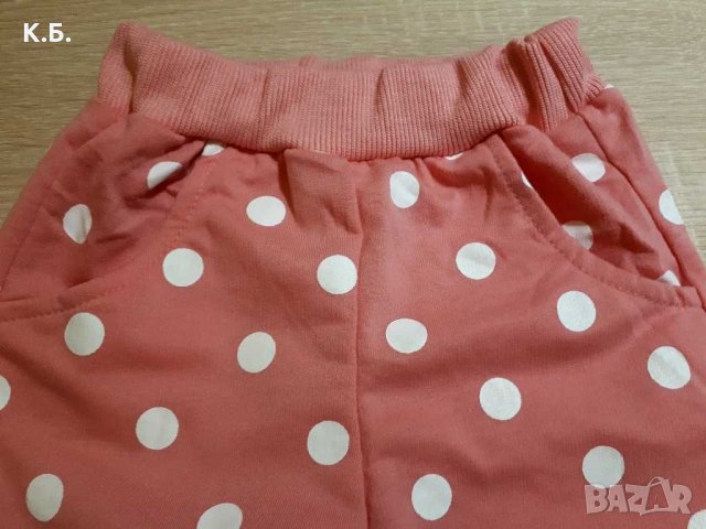 Розово панталонче ,,точици" р-р 80/86, снимка 3 - Панталони и долнища за бебе - 30690434