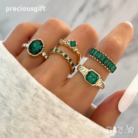 Комплект бижута - 5 броя пръстени