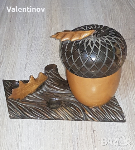 Старинна дървена кутия за тютюн , снимка 3 - Антикварни и старинни предмети - 44517613