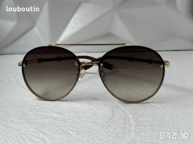 Balmain висок клас 1:1 кръгли слънчеви очила мъжки дамски унисекс , снимка 4 - Слънчеви и диоптрични очила - 44796716