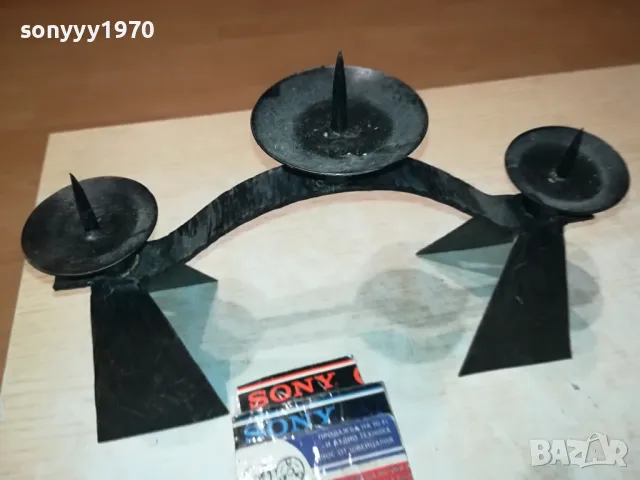 МЕТАЛЕН СВЕЩНИК 28Х20Х10СМ 3103251938, снимка 9 - Колекции - 49714658