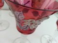 Кристални чаши Бохемия ръчно рисувани , снимка 5