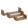 Комплект декоративни рафтове Mercado Trade, За стена, 3бр., Кафяв, снимка 2