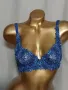 70 С Син сутиен с богата бродерия , снимка 1